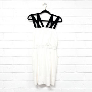 Sandro White and Black Mini Dress Size 1
